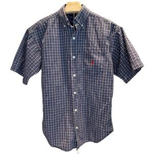 Boy's Ralph Lauren Short Sleeve Button Down Plaid Cotton Shirt, Medium, EUC